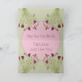 Floral en Polka Dot Kaart (Binnen)