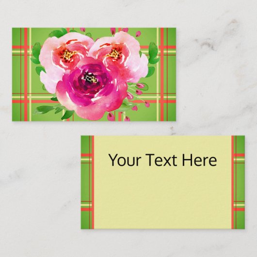 Floral en Pset Visitekaartje (Voorkant / Achterkant)