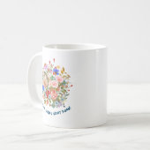 Floral en slogan koffiemok (Voorkant links)