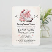 Floral en Sneakers Runner thema Vrijgezellenfeest Kaart (Staand voorkant)