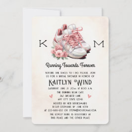 Floral en Sneakers Runner thema Vrijgezellenfeest Kaart