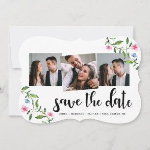  Floral en Stippen bruiloft Save The Date