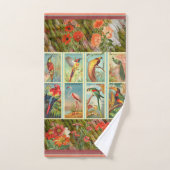 Floral en vogels bad handdoek (Handdoek)