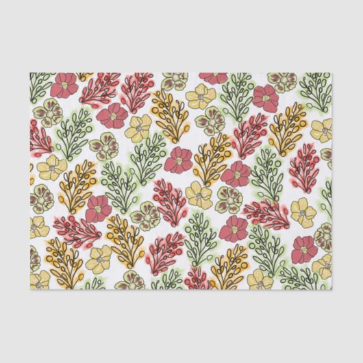 Floral en wijnstokken in Valencia Tissuepapier (Voorkant)