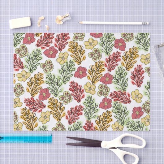 Floral en wijnstokken in Valencia Tissuepapier (Craft)