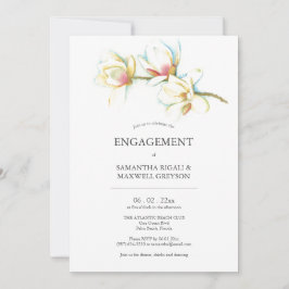 Floral Engagement Party Invitations Waterverf Kaart