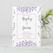 Floral English country Wedding Kaart (Staand voorkant)