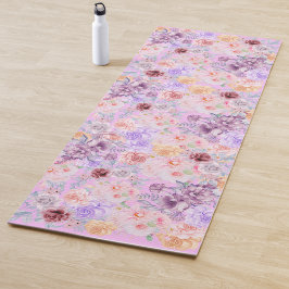 Floral English Tea Garden Pastel Yogamat