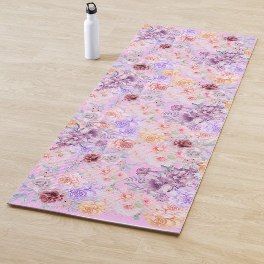 Floral English Tea Garden Pastel Yogamat