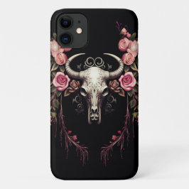 Floral Enigma: Telefoonhoesje voor Gothic Skull Sy Case-Mate iPhone Case