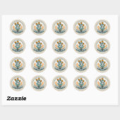 Floral Envelope Seal Ronde Sticker (Vel)