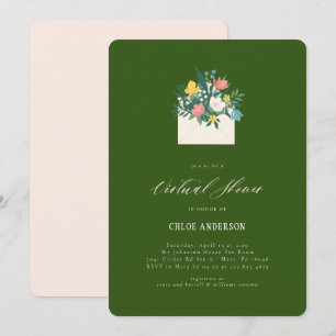 Floral Envelope Virtual Vrijgezellenfeest Kaart