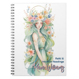 Floral Eostre heidense godin van de lente tarot Notitieboek