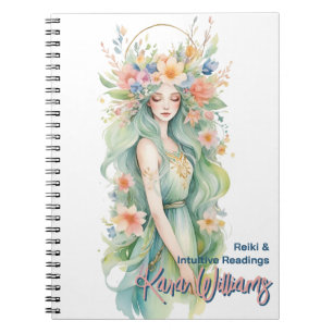 Floral Eostre heidense godin van de lente tarot Notitieboek