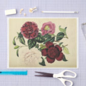 Floral Ephemera Decoupage Bourgogne Pink Blush Tissuepapier (Craft)