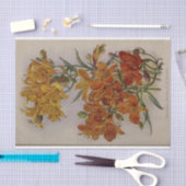 Floral Ephemera Decoupage Geel Sinaasappel Tissuepapier (Craft)