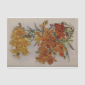 Floral Ephemera Decoupage Geel Sinaasappel Tissuepapier (Voorkant)