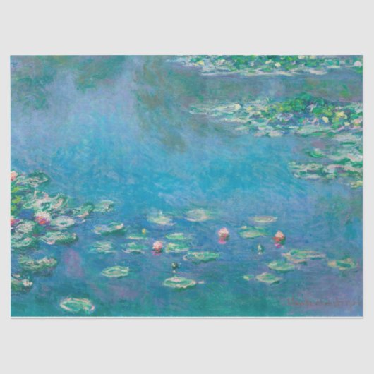 Floral Ephemera Decoupage Monet Water Lelies Tissuepapier (Voorkant)