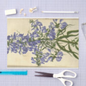 Floral Ephemera Decoupage Paarse Blauw Tissuepapier (Craft)