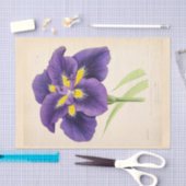 Floral Ephemera Decoupage Paarse Franse bloemen Tissuepapier (Craft)