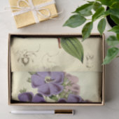 Floral Ephemera Decoupage Paarse Tissuepapier (Geschenk)