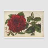 Floral Ephemera Decoupage Red Rose Tissuepapier (Voorkant)