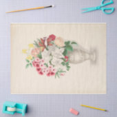 Floral Ephemera Decoupage Roze Witte Vaas Tissuepapier (Craft)