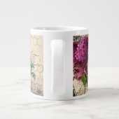 Floral Ephemera met Beehive Pattern en Name Grote Koffiekop (Achterkant)