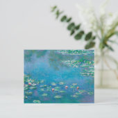 Floral Ephemera ontkoppelen Monet Water Lilie Briefkaart (Staand voorkant)