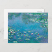 Floral Ephemera ontkoppelen Monet Water Lilie Briefkaart (Voorkant / Achterkant)
