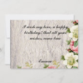 Floral Ephemera vibrant color paper art Bedankkaart (Achterkant)