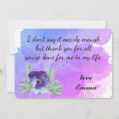 Floral Ephemera vibrant color pink art Bedankkaart (Achterkant)