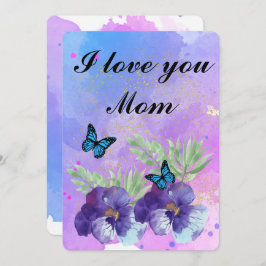 Floral Ephemera vibrant color pink art Bedankkaart