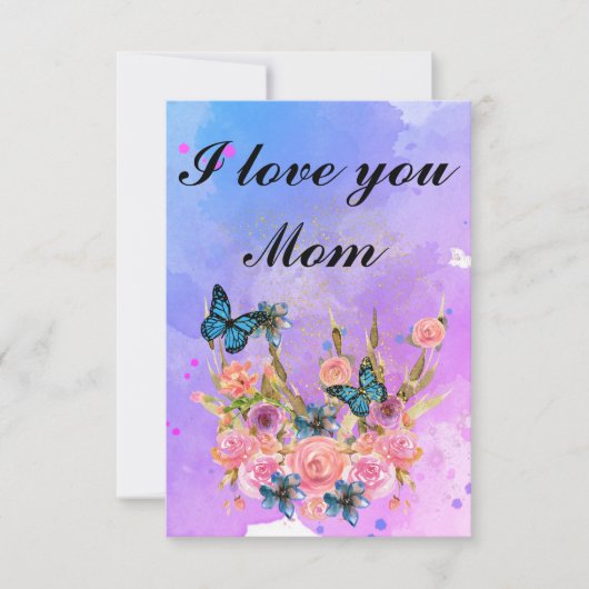 Floral Ephemera vibrant color pink art Bedankkaart (Voorkant)