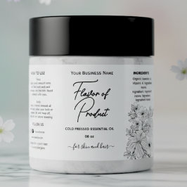 Floral Essential Oil Bottle Label