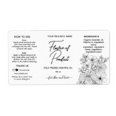 Floral Essential Oil Bottle Label (Voorkant)