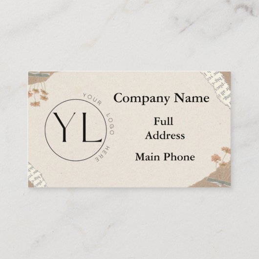 Floral esthetisch Visitekaartje (Achterkant)