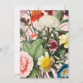Floral esthetische bruiloft kaart (Achterkant)