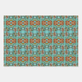 Floral Estse Folk Kunstpatroon Inpakpapier Vel (Voorkant 3)