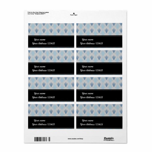Floral Etiket (Full Sheet)