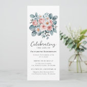 Floral Eucalyptus Boho Funeral Digital Eviet Kaart (Staand voorkant)