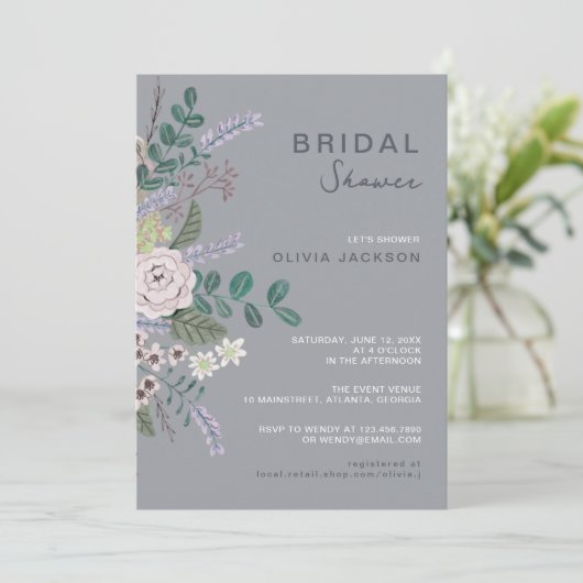Floral eucalyptus Boho Greenery Vrijgezellenfeest Kaart (Staand voorkant)