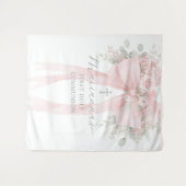 Floral Eucalyptus Bow First Holy Communion Wandkleed (Voorkant (horizontaal))