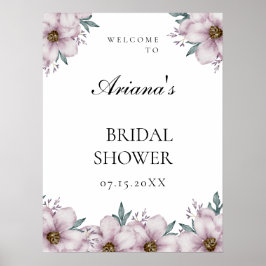 Floral Eucalyptus bruiloft Welkom Sing Poster