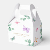 Floral Eucalyptus Butterfly Baby shower Hartelijk Bedankdoosjes (Achterkant)