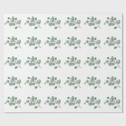 Floral Eucalyptus Cadeaupapier (Zoom)