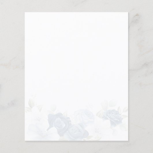 Floral Eucalyptus Dusty Blue Save the Date (Achterkant)