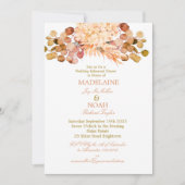 Floral Eucalyptus Elegant Chic Wedding Rehearal Kaart (Voorkant)