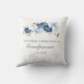 Floral Eucalyptus Grandparent 1e Kerstmis Kussen (Achterkant)