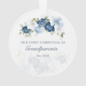 Floral Eucalyptus Grandparent 1e Kerstmis Ornament (achterkant)